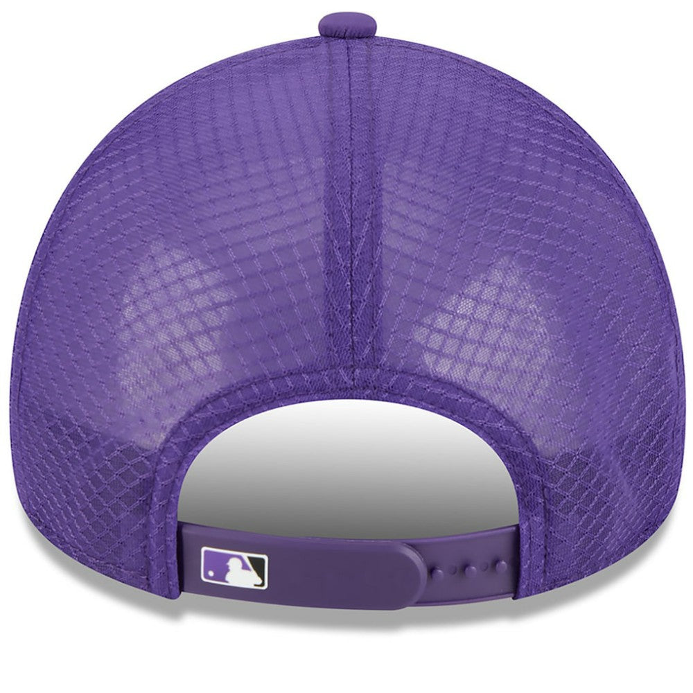 Purple Colorado Rockies New Era 2026 Batting Practice Apex 9FORTY Adjustable Trucker Hat