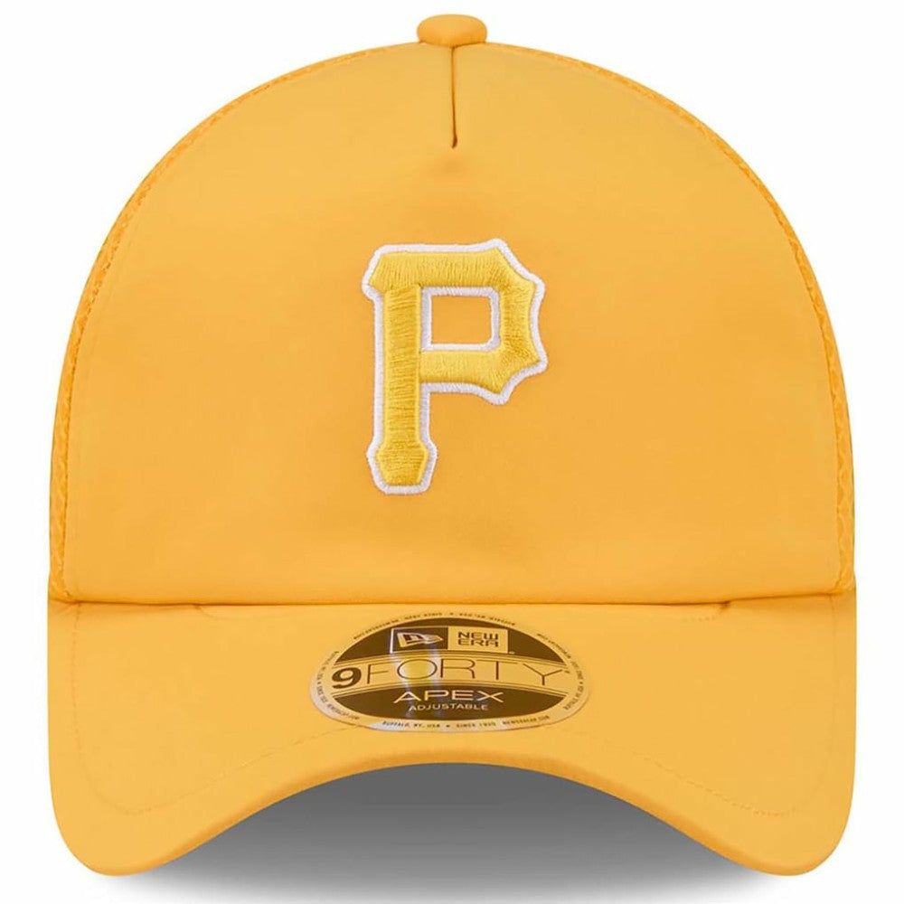 Gold Pittsburgh Pirates New Era 2026 Batting Practice Apex 9FORTY Adjustable Trucker Hat