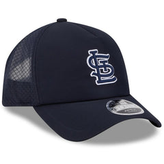 Navy St. Louis Cardinals New Era 2026 Batting Practice Apex 9FORTY Adjustable Trucker Hat