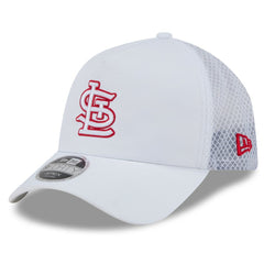 White St. Louis Cardinals New Era 2026 Batting Practice Apex 9FORTY Adjustable Trucker Hat