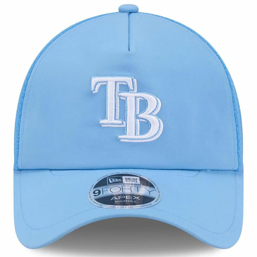 Light Blue Tampa Bay Rays New Era 2026 Batting Practice Apex 9FORTY Adjustable Trucker Hat