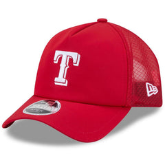 Red Texas Rangers New Era 2026 Batting Practice Apex 9FORTY Adjustable Trucker Hat