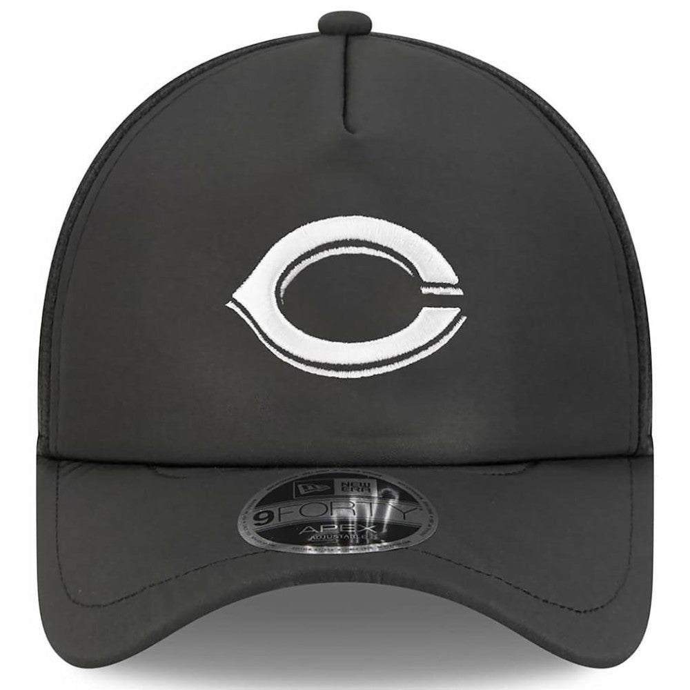 Black Cincinnati Reds New Era 2026 Batting Practice Apex 9FORTY Adjustable Trucker Hat