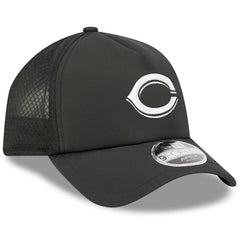 Black Cincinnati Reds New Era 2026 Batting Practice Apex 9FORTY Adjustable Trucker Hat
