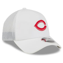 White Cincinnati Reds New Era 2026 Batting Practice Apex 9FORTY Adjustable Trucker Hat