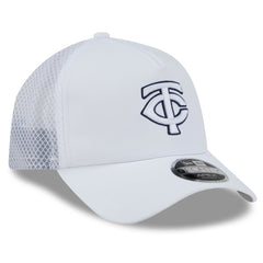 White Minnesota Twins New Era 2026 Batting Practice Apex 9FORTY Adjustable Trucker Hat
