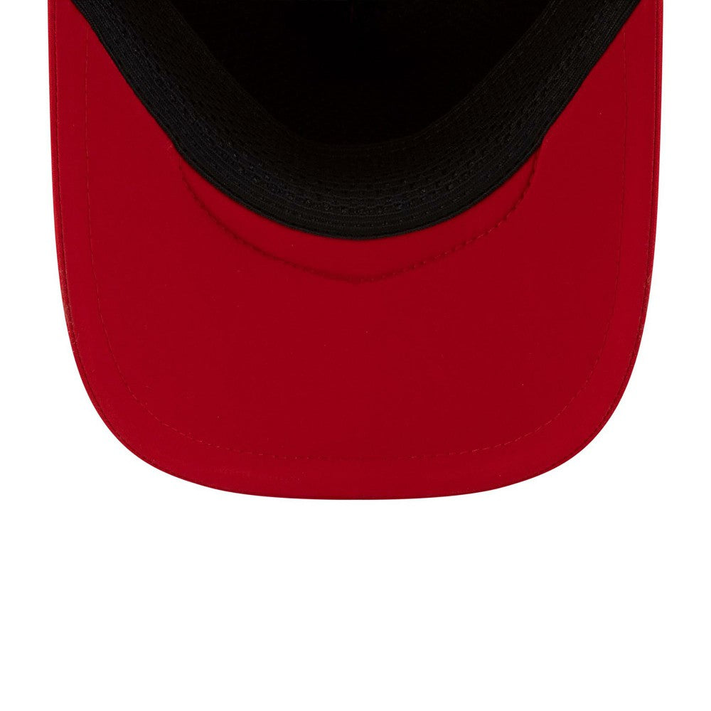 Red Los Angeles Angels New Era 2026 Batting Practice Apex 9FORTY Adjustable Trucker Hat