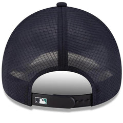 Navy Seattle Mariners New Era 2026 Batting Practice Apex 9FORTY Adjustable Trucker Hat