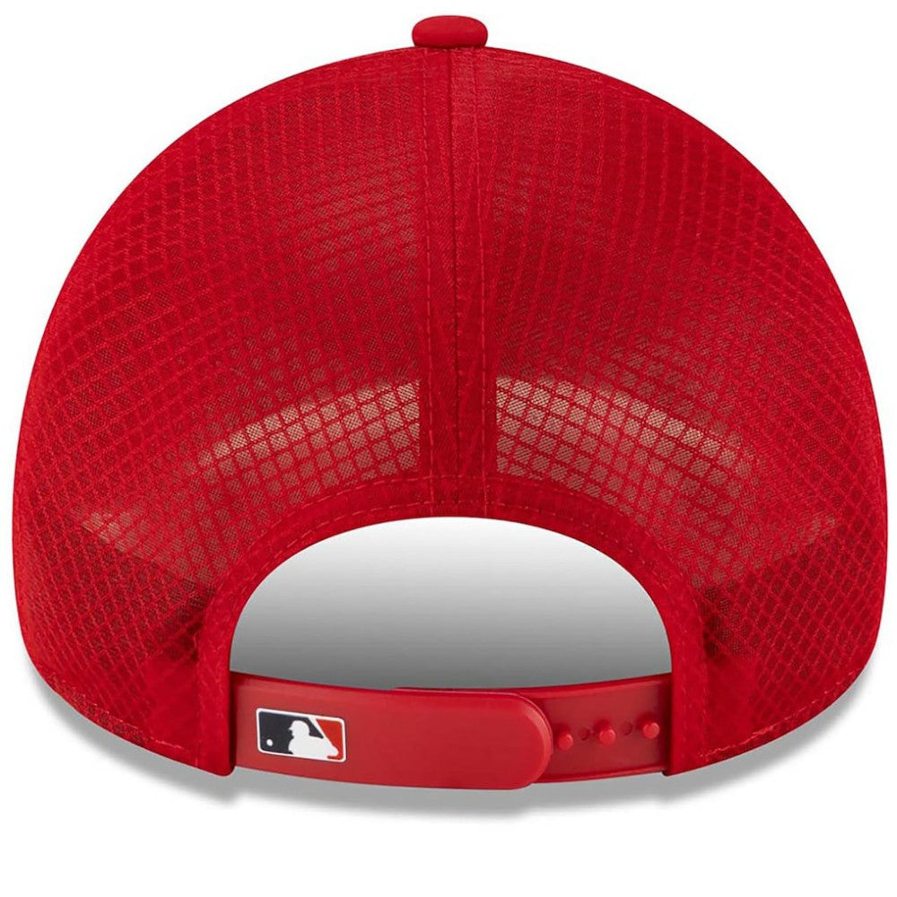 Red St. Louis Cardinals New Era 2026 Batting Practice Apex 9FORTY Adjustable Trucker Hat