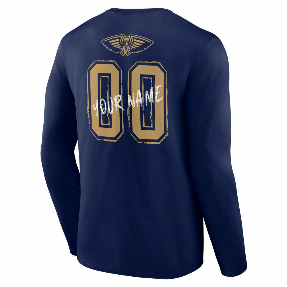 New Orleans Pelicans Hustle Custom Long Sleeve T-Shirt