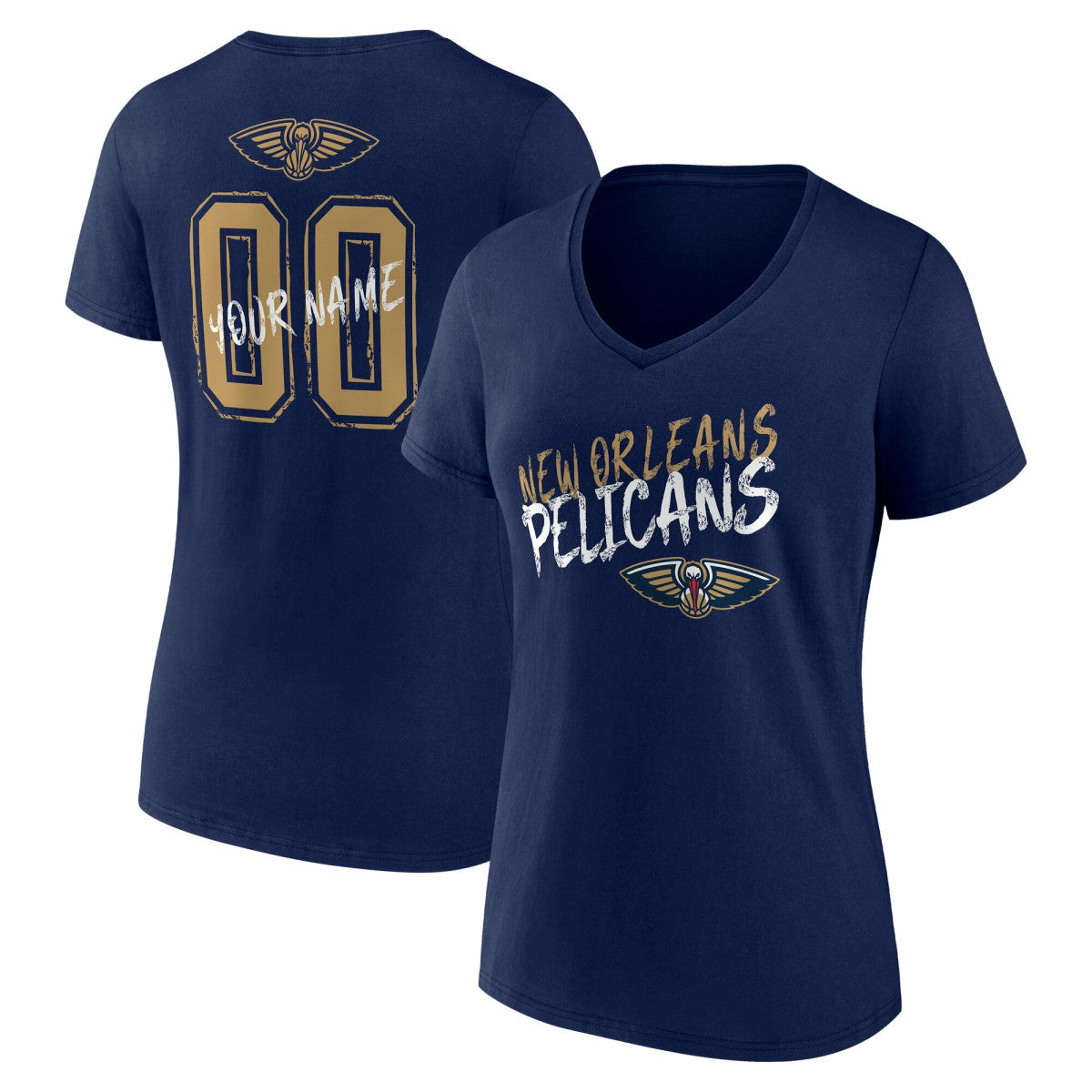 New Orleans Pelicans Women's Hustle Custom V-Neck T-Shirt