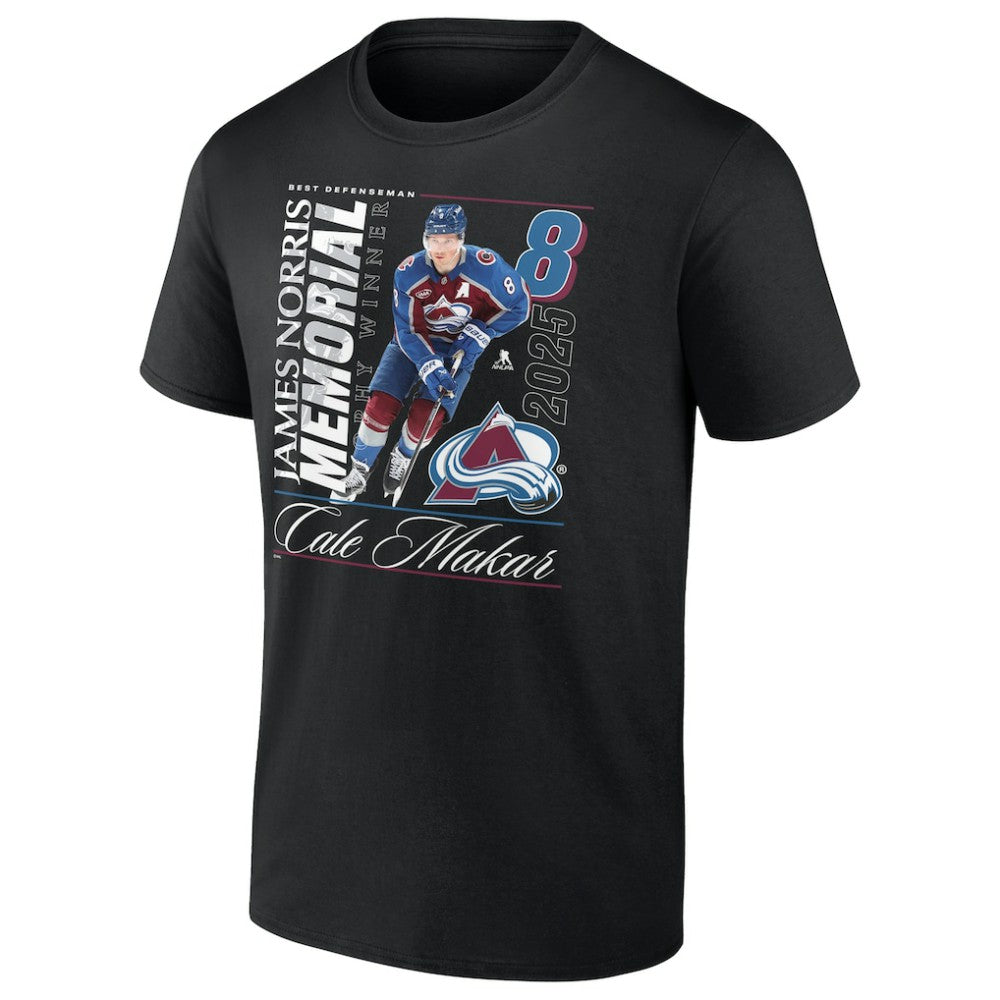NHL Cale Makar Colorado Avalanche 2025 Norris Trophy Winner T-Shirt