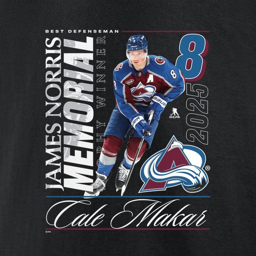 NHL Cale Makar Colorado Avalanche 2025 Norris Trophy Winner T-Shirt