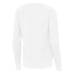 White Philadelphia Phillies Antigua Women's Varsity Tri-Blend V-Neck Long Sleeve T-Shirt