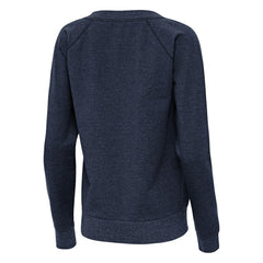 Heather Navy Cleveland Guardians Antigua Women's Varsity Tri-Blend V-Neck Long Sleeve T-Shirt