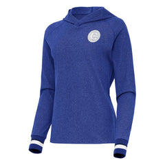 Heather Royal Chicago Cubs Antigua Women's Trek Pullover Hoodie