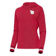 Red Cleveland Guardians Antigua Women's Trek Pullover Hoodie