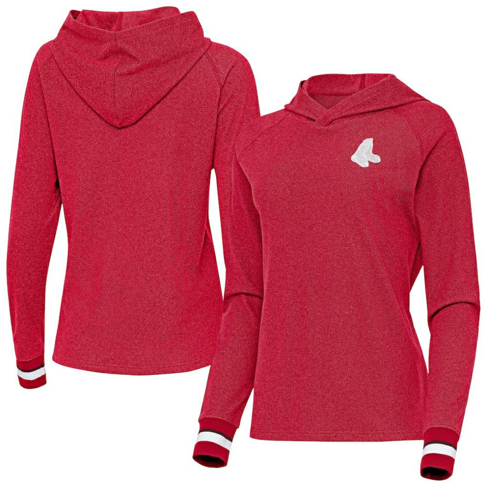 Red Boston Red Sox Antigua Women's Trek Pullover Hoodie