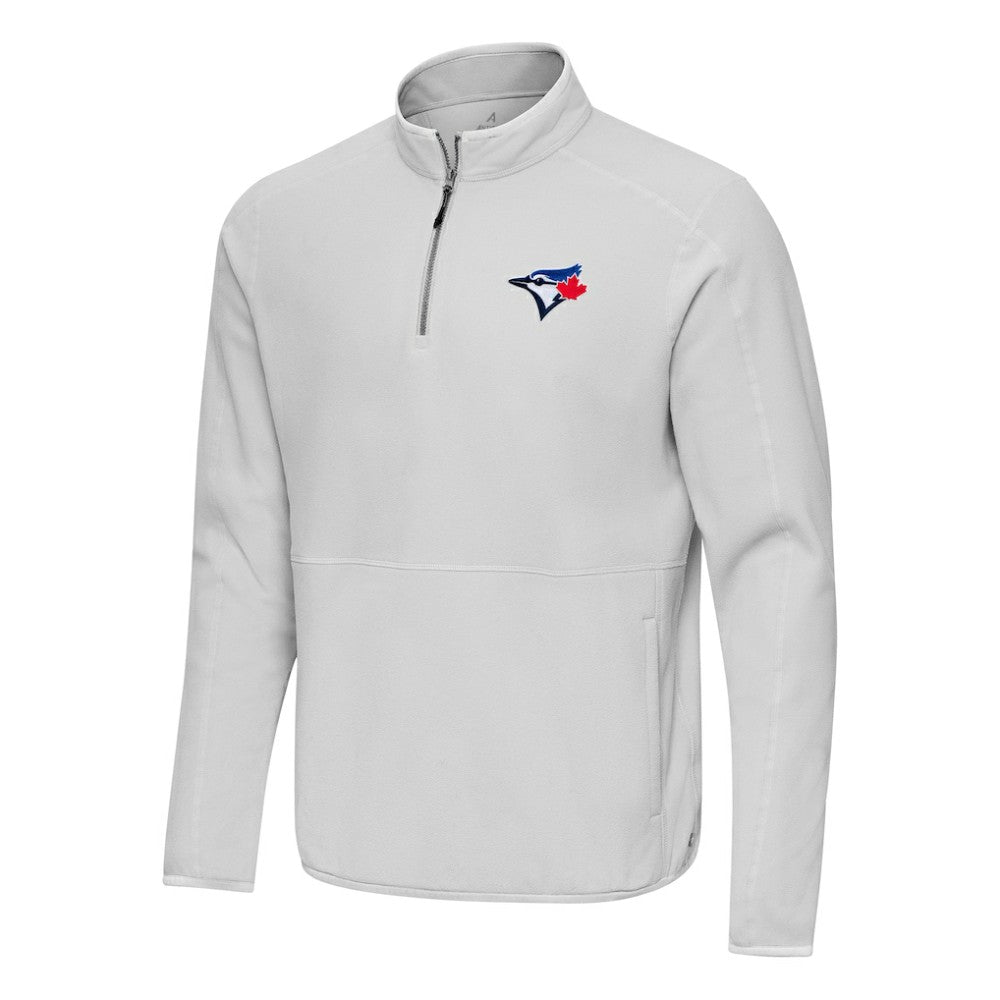 Gray Toronto Blue Jays Antigua Step Up Quarter-Zip Pullover