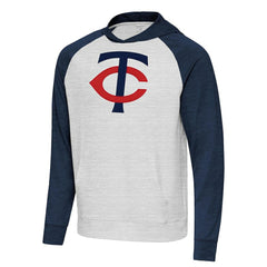 Heather Navy/Gray Minnesota Twins Antigua Urgent Pullover Hoodie