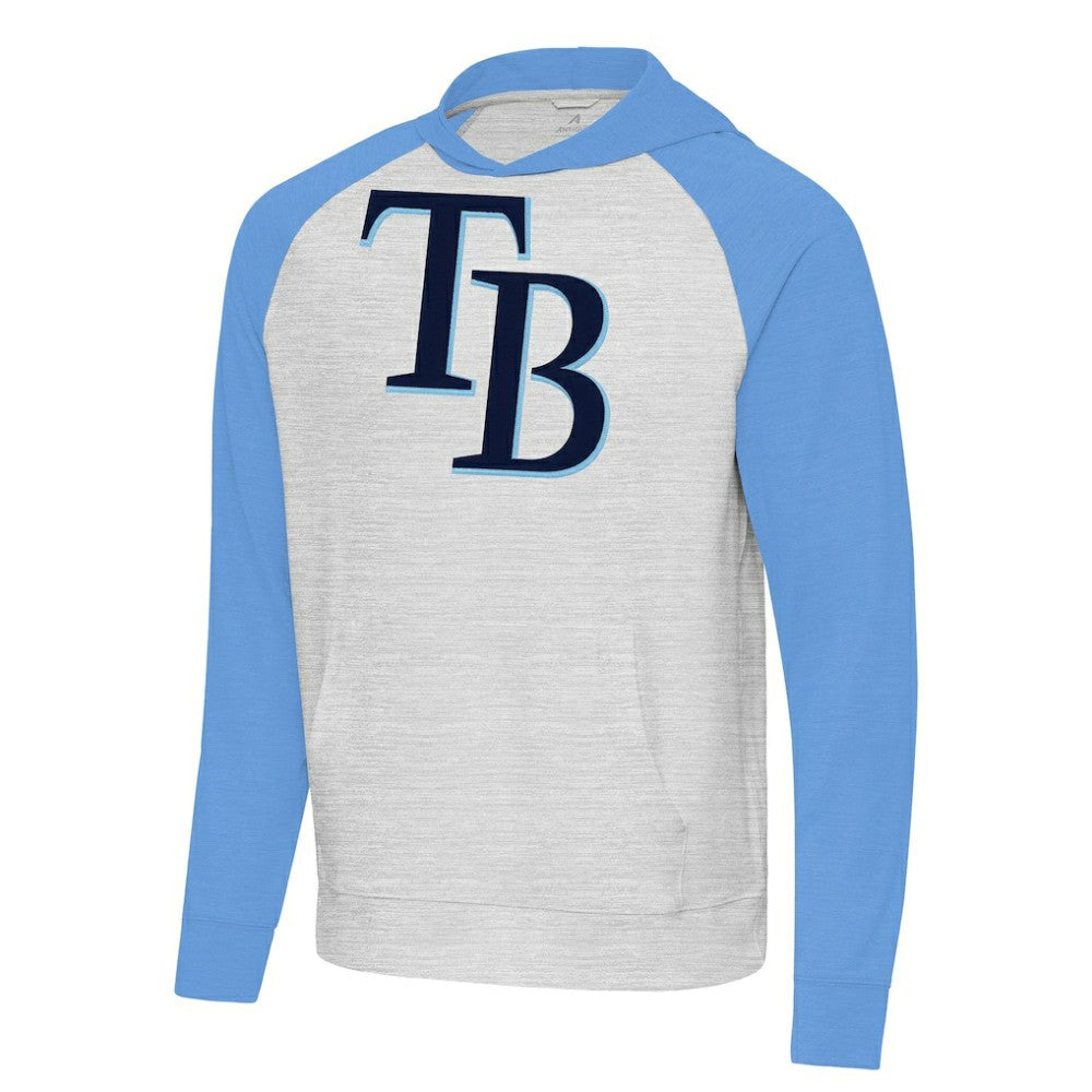 Powder Blue/Gray Tampa Bay Rays Antigua Urgent Pullover Hoodie