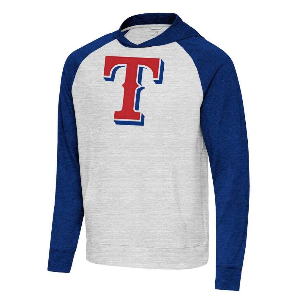 Royal/Gray Texas Rangers Antigua Urgent Pullover Hoodie