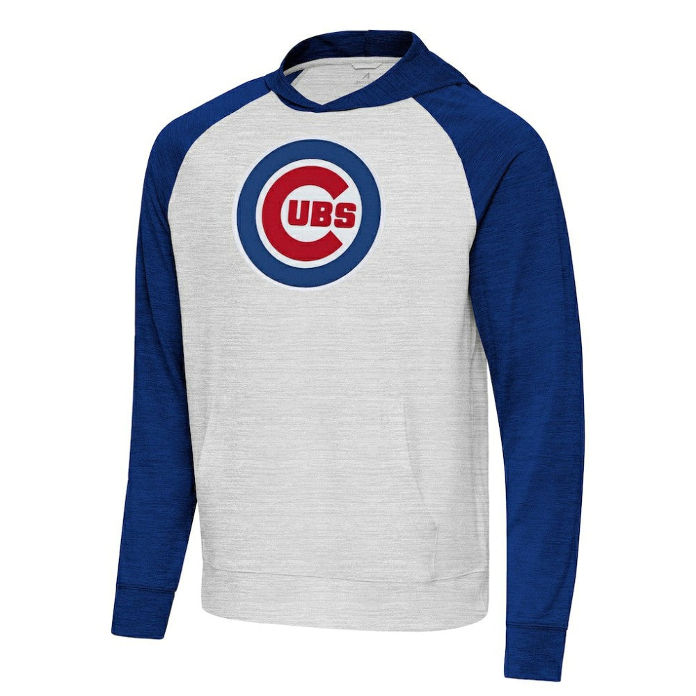 Royal/Gray Chicago Cubs Antigua Urgent Pullover Hoodie
