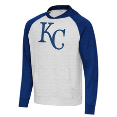 Royal/Gray Kansas City Royals Antigua Urgent Pullover Hoodie