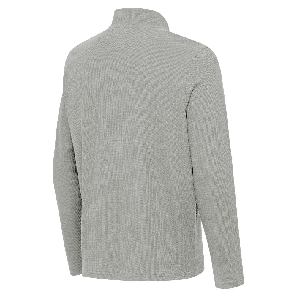 Heather Gray Los Angeles Dodgers Antigua Sync Tri-Blend Quarter-Zip Pullover