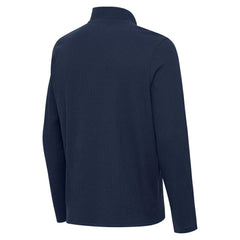 Heather Navy New York Yankees Antigua Sync Tri-Blend Quarter-Zip Pullover