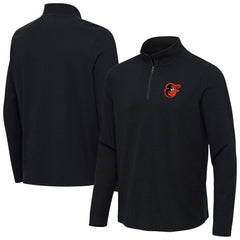Heather Black Baltimore Orioles Antigua Sync Tri-Blend Quarter-Zip Pullover