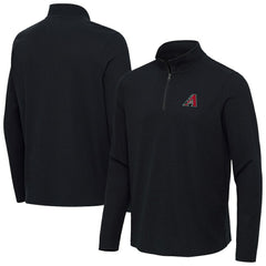 Heather Black Arizona Diamondbacks Antigua Sync Tri-Blend Quarter-Zip Pullover