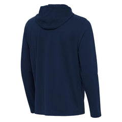 Navy Tampa Bay Rays Antigua Connected Quarter-Zip Pullover Hoodie