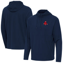 Navy Boston Red Sox Antigua Connected Quarter-Zip Pullover Hoodie
