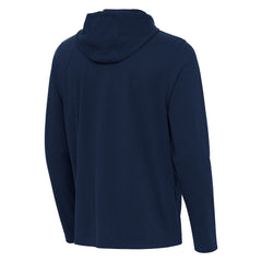 Navy Los Angeles Angels Antigua Connected Quarter-Zip Pullover Hoodie