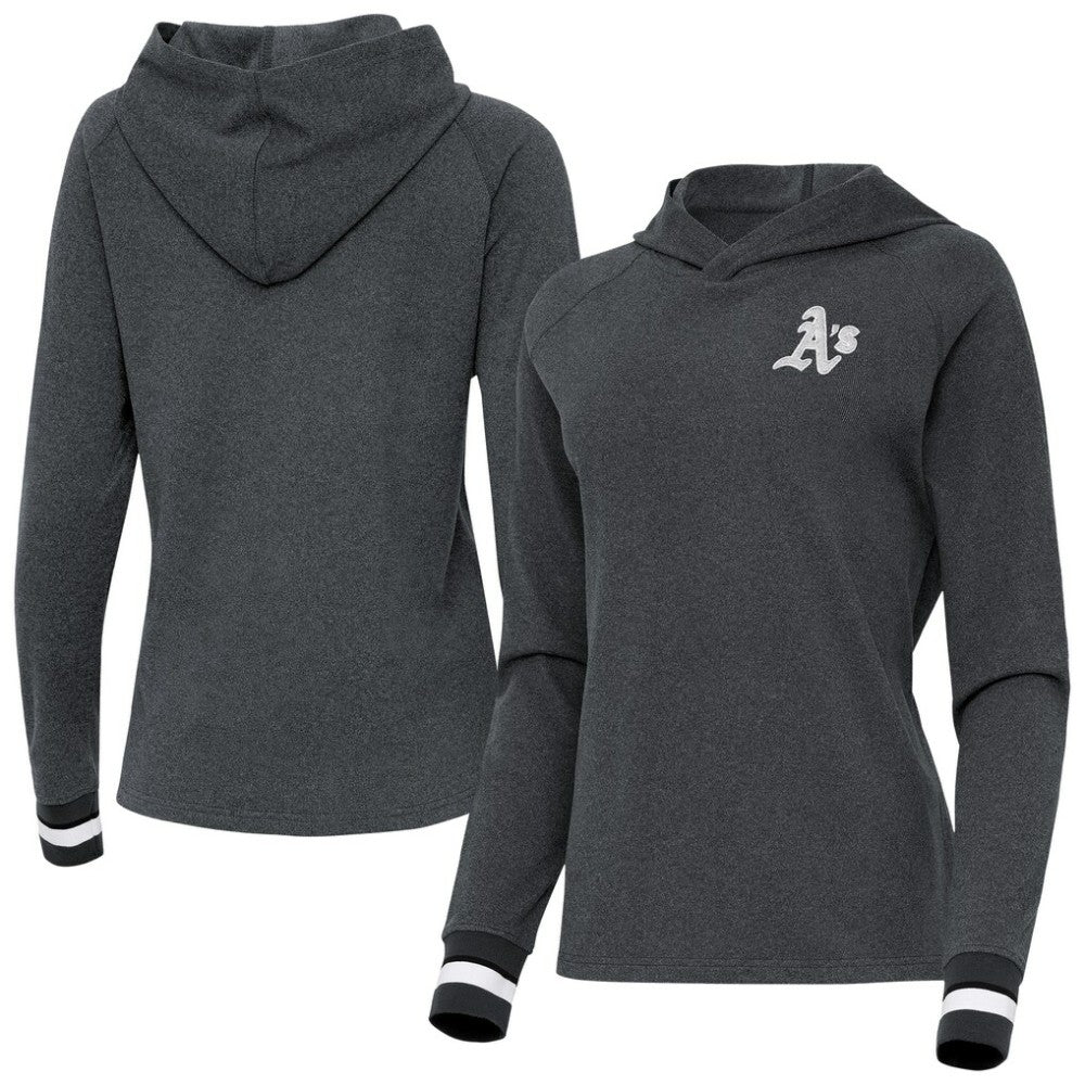 Heather Charcoal Athletics Antigua Women's Trek Pullover Hoodie
