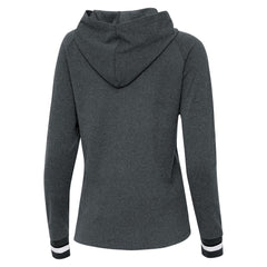 Heather Charcoal Miami Marlins Antigua Women's Trek Pullover Hoodie