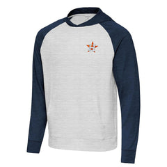 Heather Navy/Gray Houston Astros Antigua Urgent Pullover Hoodie