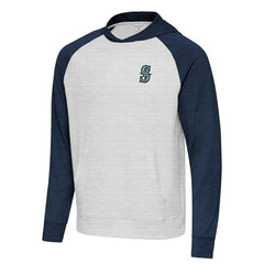 Heather Navy/Gray Seattle Mariners Antigua Urgent Pullover Hoodie