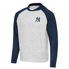 Heather Navy/Gray New York Yankees Antigua Urgent Pullover Hoodie