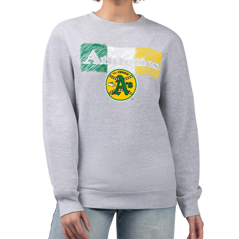 Gray Athletics Starter Women's Team Color Shading Fleece Pullover Sweatshirt