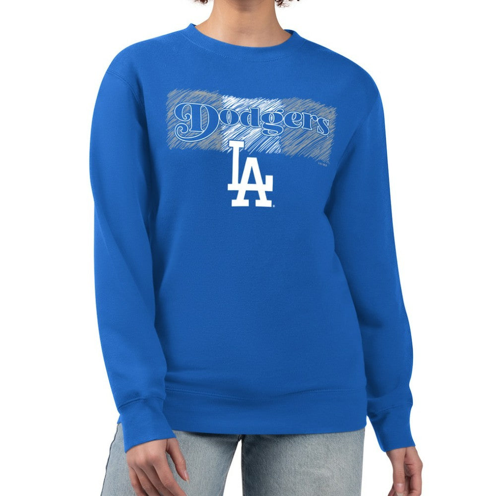 Royal Los Angeles Dodgers Starter Women's Team Color Shading Fleece Pullover Sweatshirt