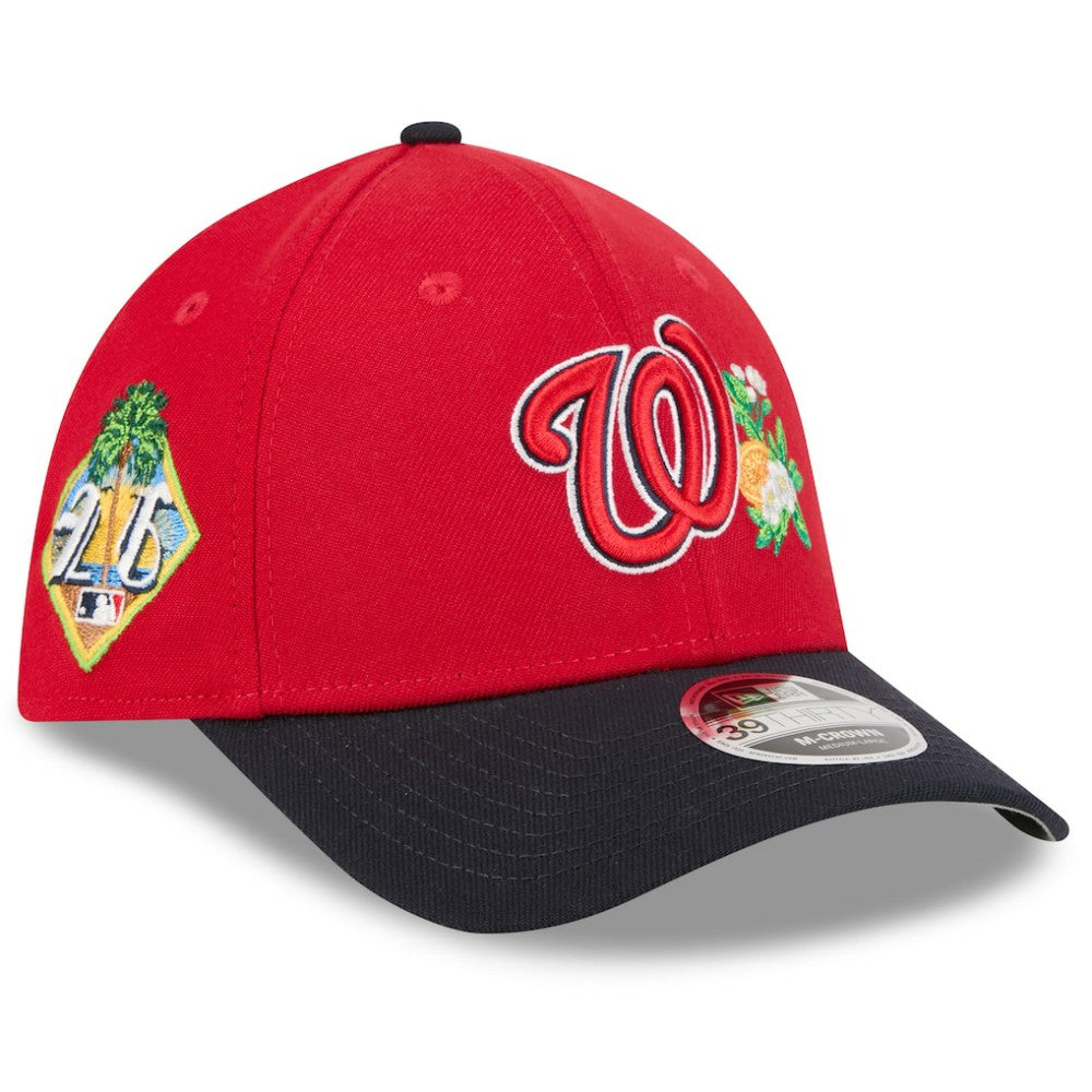 Red/Navy Washington Nationals New Era 2026 Spring Training M-Crown 39THIRTY Flex Hat
