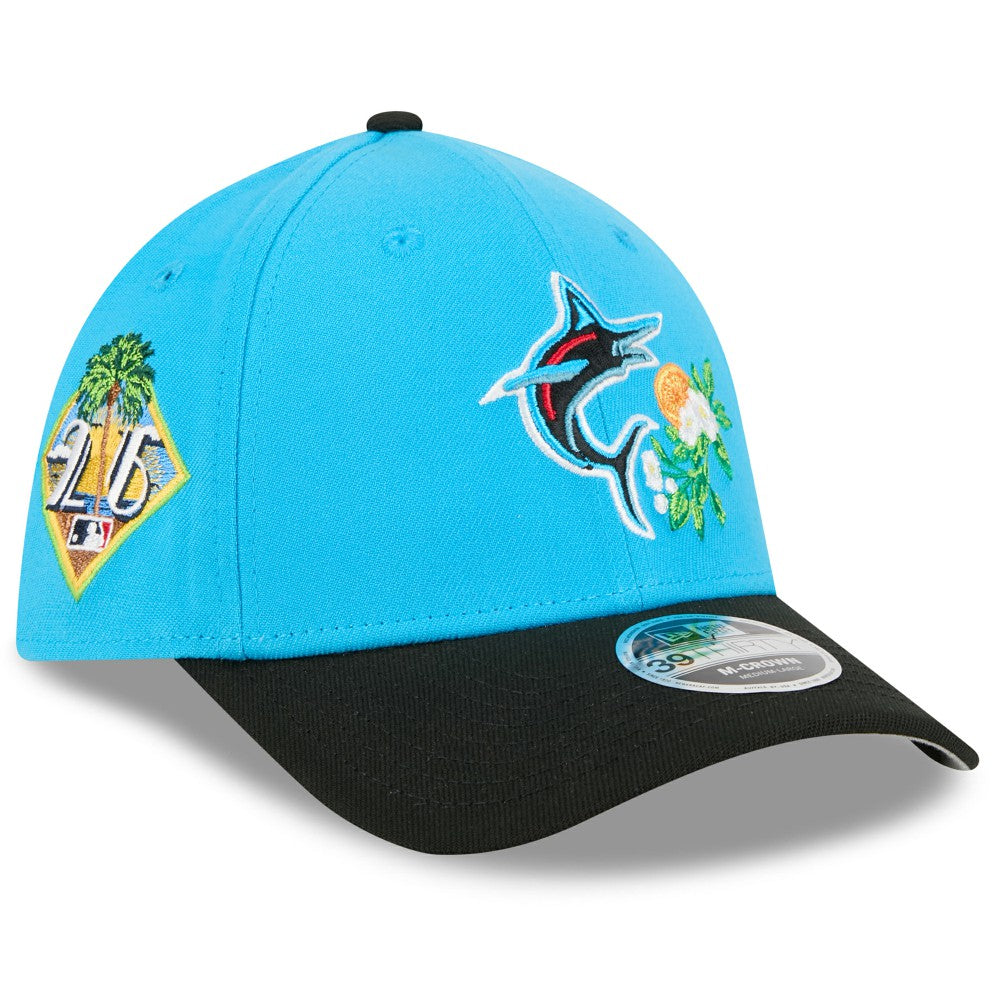 Blue/Black Miami Marlins New Era 2026 Spring Training M-Crown 39THIRTY Flex Hat