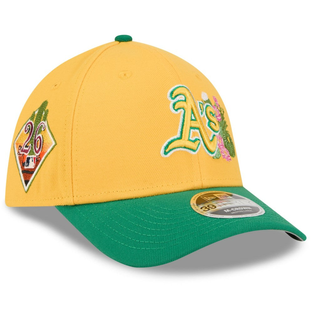 Gold/Green Athletics New Era 2026 Spring Training M-Crown 39THIRTY Flex Hat
