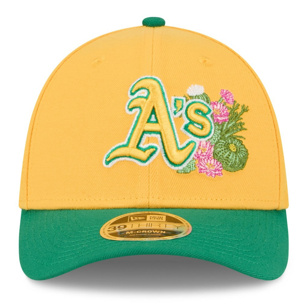 Gold/Green Athletics New Era 2026 Spring Training M-Crown 39THIRTY Flex Hat