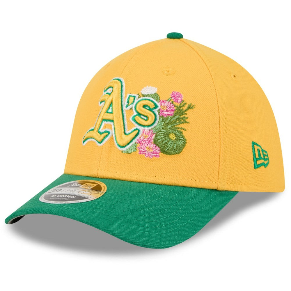Gold/Green Athletics New Era 2026 Spring Training M-Crown 39THIRTY Flex Hat