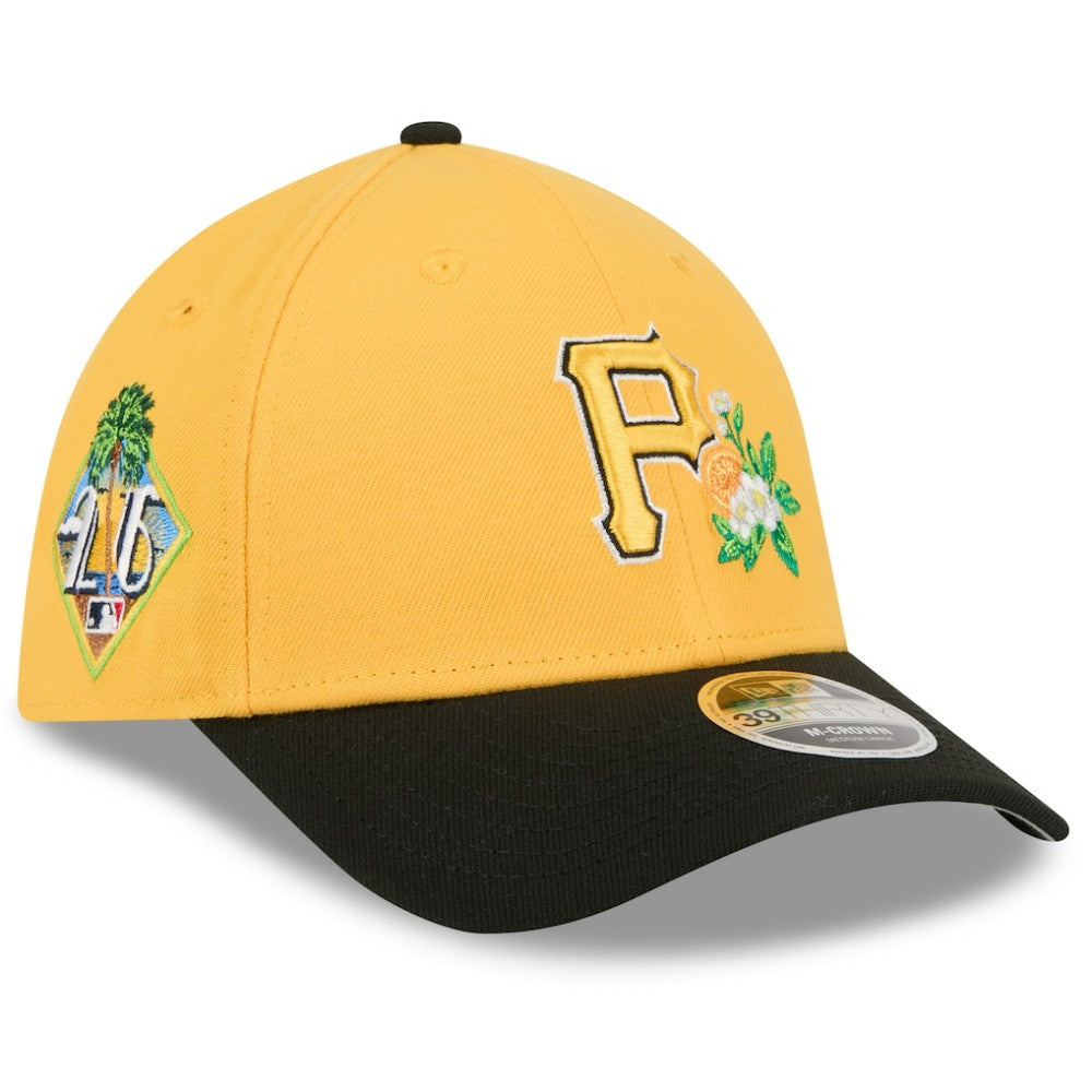 Gold/Black Pittsburgh Pirates New Era 2026 Spring Training M-Crown 39THIRTY Flex Hat