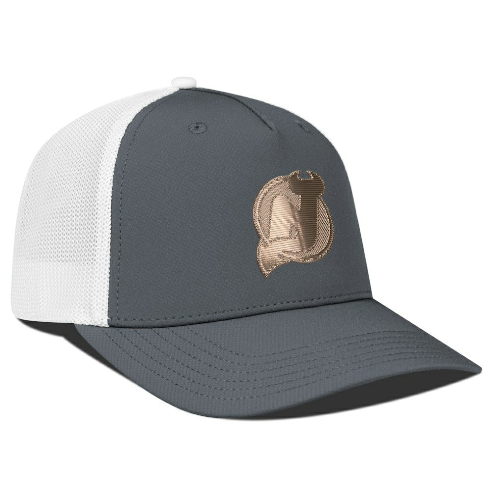 NHL New Jersey Devils Levelwear Signal Copper Insignia Trucker Adjustable Hat