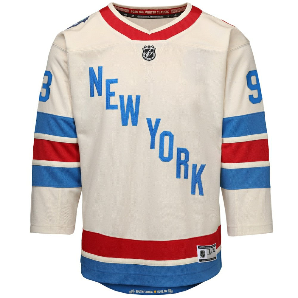 NHL Mika Zibanejad New York Rangers Outerstuff Youth 2026 NHL Winter Classic Premier Jersey